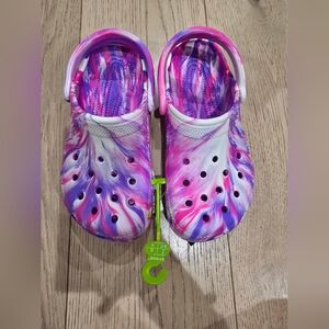 New CROCS Kids Pink and Purple Water Shoes J4